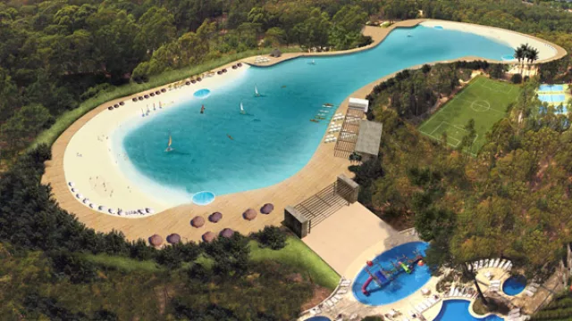Render de la laguna de 3 hectáreas que Crystal Lagoons está desarrollando junto a Solanas en Punta del Este.