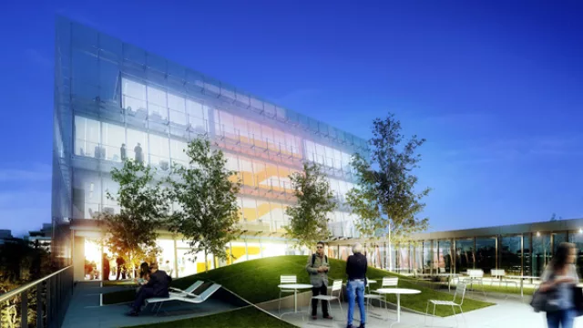 Así se verá la nueva sede corporativa del Galicia que diseñó el estudio cordobés AFT Arquitectos.