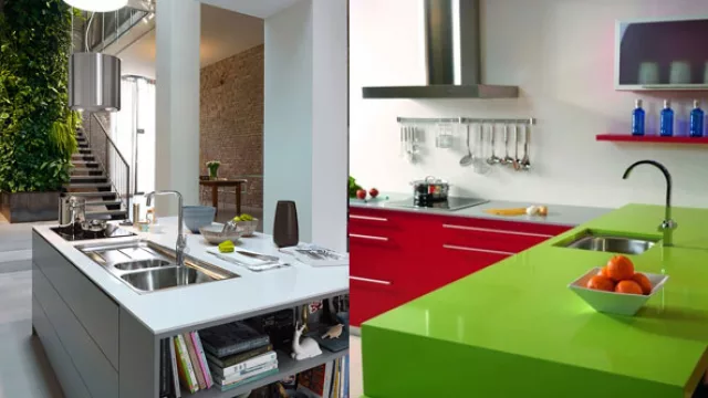 La imagen del Corian y del Silestone es similar. El primero ofrece la ventaja de innovar en superficies homogéneas. El Silestone, mayor dureza.