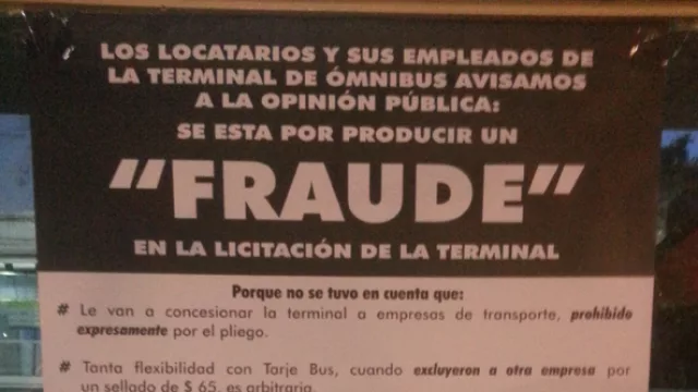 La pelea por la terminal: los locatarios protestan antes de ir a la Justicia