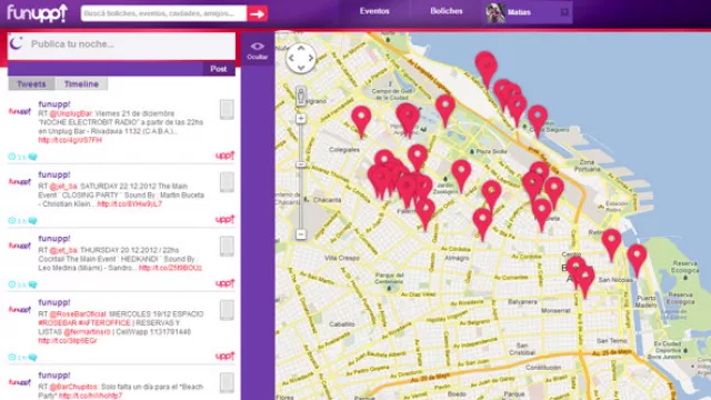 Funupp te ayuda elegir dónde parrandear (y piensa en sumar otros países)