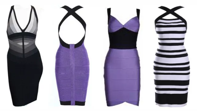 Distintas opciones del bandage dress.