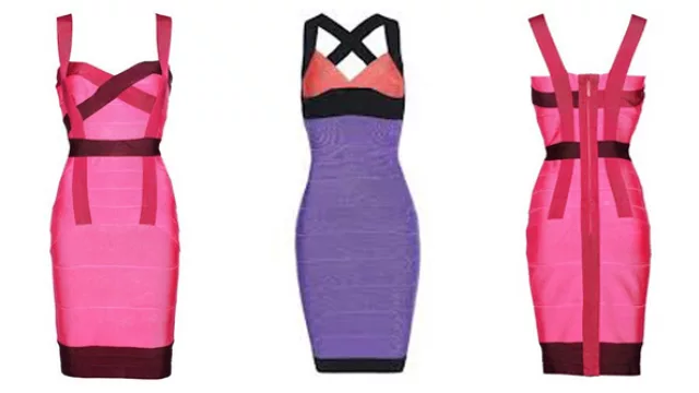 Distintas opciones del bandage dress.