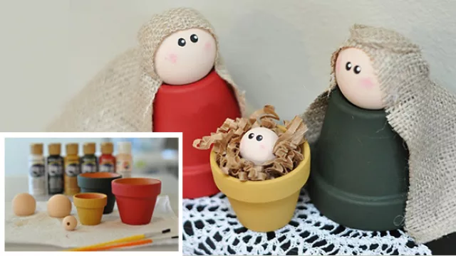 Pesebre con macetas chiquitas.