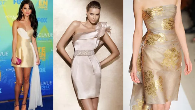 Tres opciones en vestidos cortos, strapless y un solo hombro.