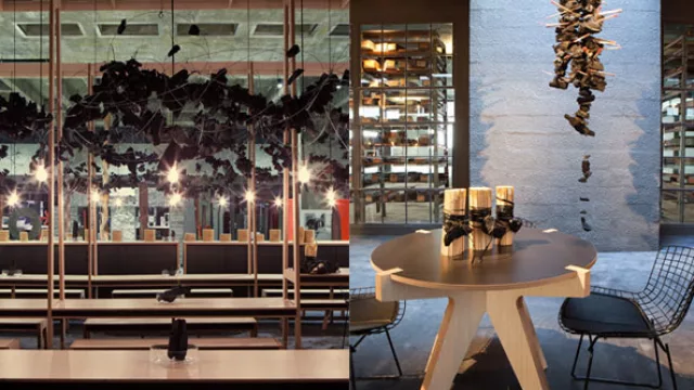  Todo el equipamiento está realizado íntegramente con la línea Touch de melaminas de Masisa en roble americano y negro.