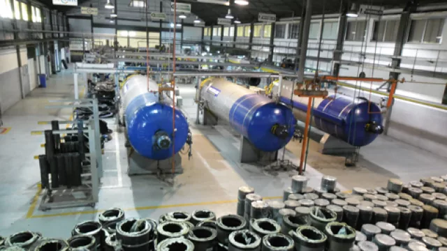 La planta de recapado Michelín de Rivarosa S.A. en Morteros.