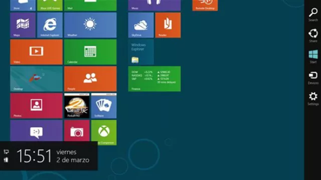 El Menú escondido en el sector derecho de la pantalla