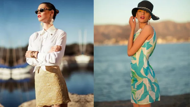 molderías clásicas y géneros trabajados, estampados flúo en la colección Montecarlo.