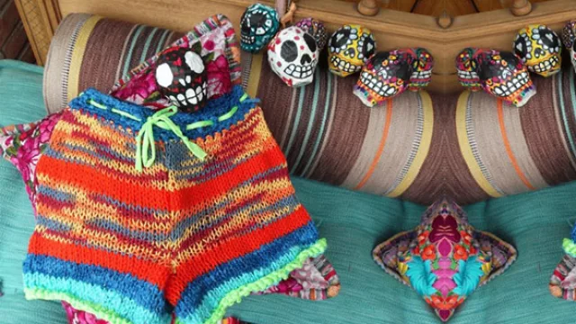 shorcito tejido de hilo, rayado, temporada primavera verano.