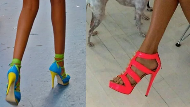 Dos exquisitos modelos stilettos en colores neón. 