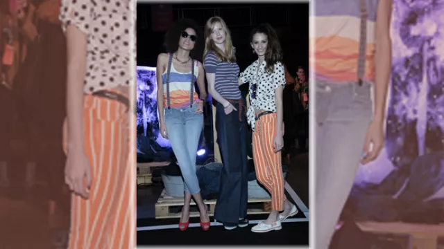 Levis, con propuestas muy coloridas y estampados a rayas en jeans y remeras. 