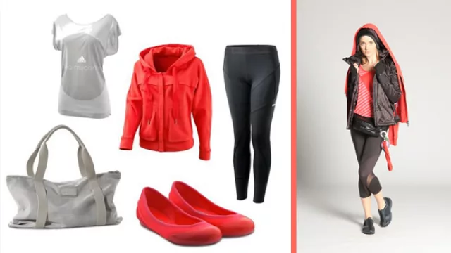 Dos opciones para salir a caminar, en negro, gris y rojo.