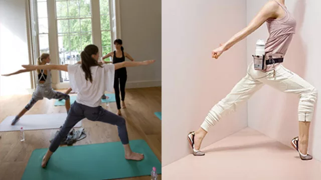 Conjuntos más distendidos, para actividades in door, que requieren de más elasticidad de movimientos.