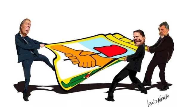 Pelea por el copyright del PJ: frío encuentro Schiaretti-Gill