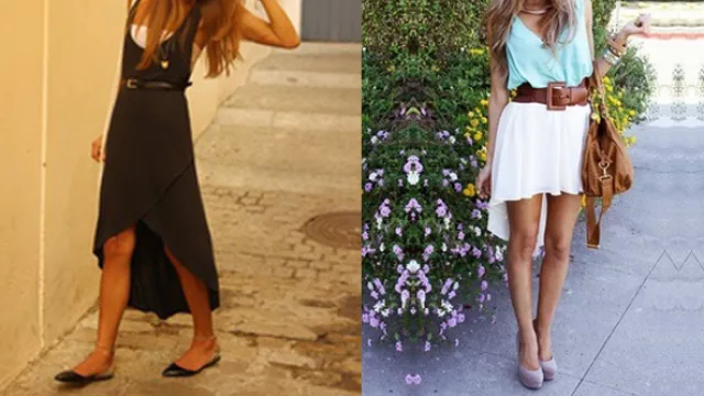 Maxi faldas asimétricas con corte estilo cola.