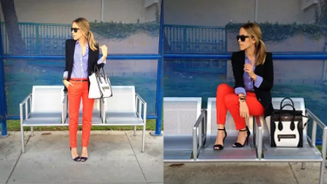 Rojos pasión, con azules y estampados a rayas.