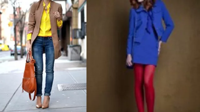 Azules marinos y eléctricos con amarillo y con rojo cereza.