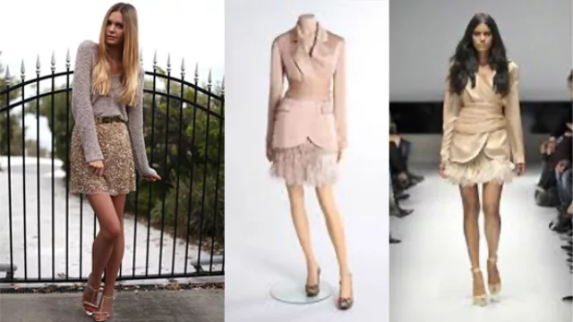 Distintas propuestas de conjuntos para eventos, con faldas en génerso abrigados, para usar con bajas temperaturas. 