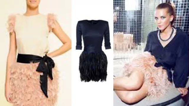 Distintas propuestas de conjuntos para eventos, con faldas en génerso abrigados, para usar con bajas temperaturas. 