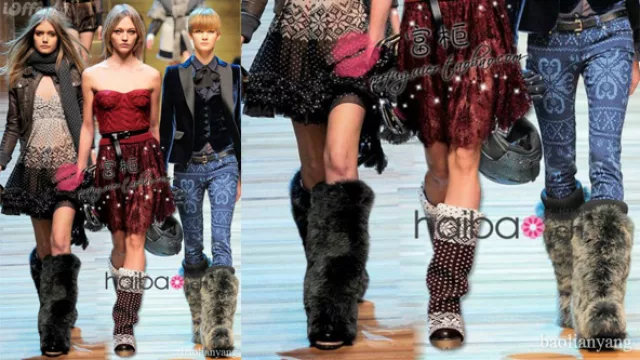 En pasarela, dos opciones en piel y una en tejido estilo Jacquard.