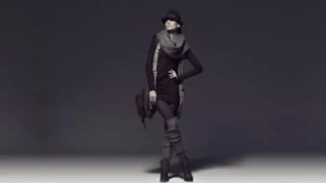 Medias, polainas, vestido, cuello y chaleco de lana.