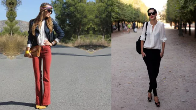 Una opción hippie chic, la otra clásica renovada, simulando botonadura.