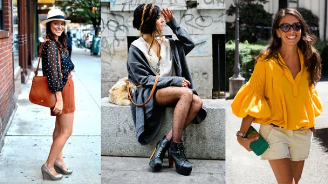 Camisa de gasa a lunares, otra en opción lisa, y una en original moldería con volumen en mangas, en lino.