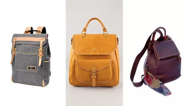 Varias ocpiones en Mochilas, cuero y denim.