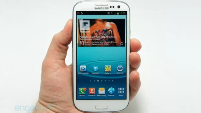 El Samsung Galaxy SIII mostrando su mejor cara