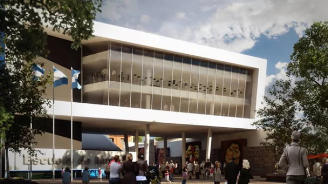 El proyecto contempla la creación -en su tercera etapa- de una escuela de música.