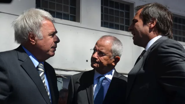 Reunión cumbre: De la Sota, Ruda, Mestre.