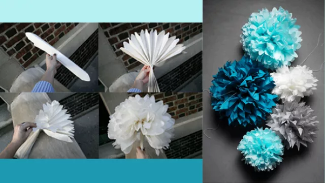 Pompones de papel barrilete, deco multiopción.