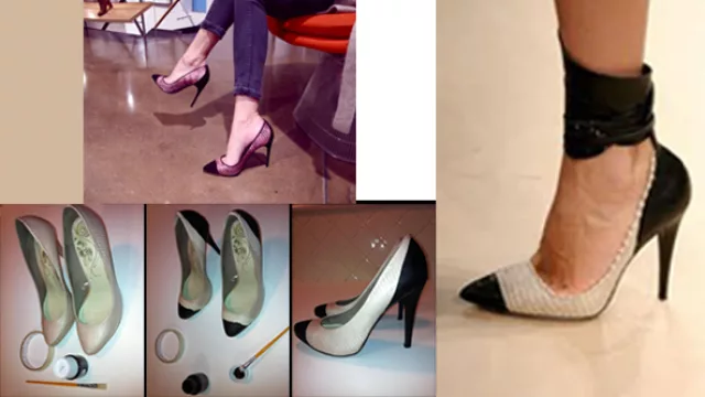 Zapatos customizados con pintura para telas; inspiración Isabel Marant. 