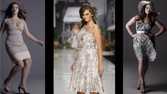 Tara Lynn, con vestido muy ajustado en pasarela con solo hombro y con un vestido con excelente moldura, ajustando cintura con cinto ancho, y capelina.