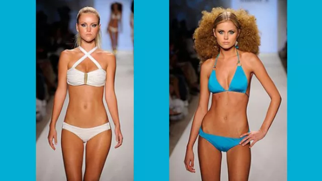 Un escote recto y armado para poco busto, otro con triángulos grandes