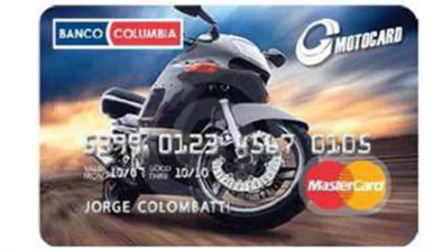¿Tenés moto? Tené una Motocard (MasterCard + Banco Columbia)