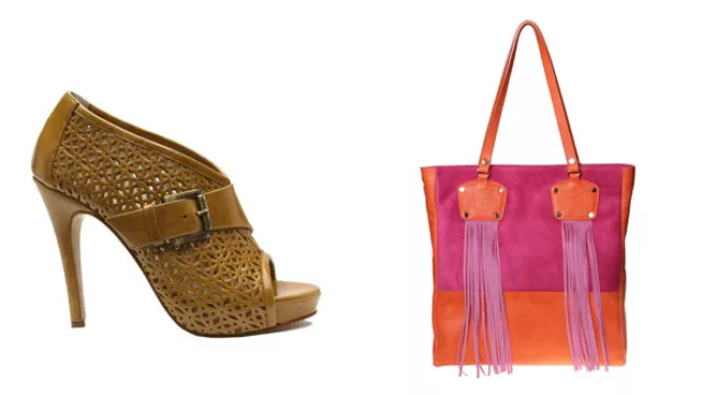 Botita Calada con Hebilla & Cartera Fucsia y Naranja