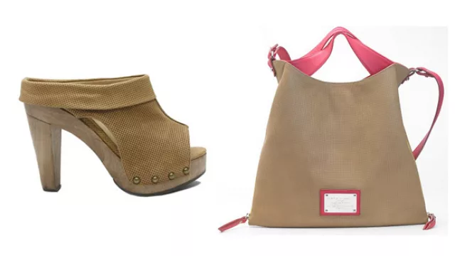 Sueco con Plataforma & Cartera Beige y Fucsia