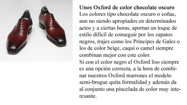 Unos Oxford de color chocolate oscuro