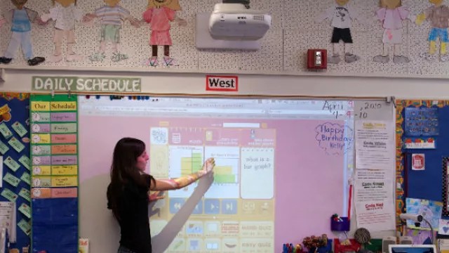 El proyector y pantalla interactiva de Epson