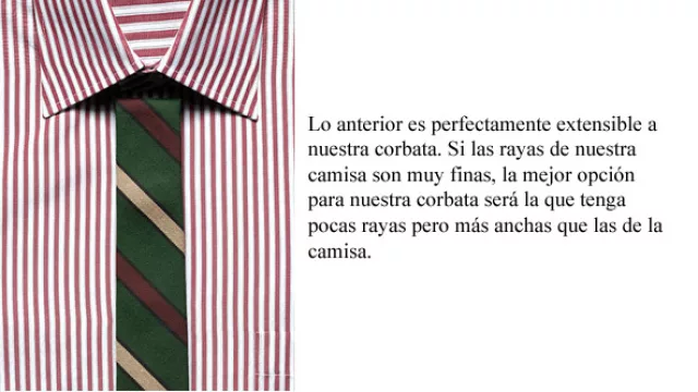 Mismo diseño en las dos prendas (camisa y corbata)