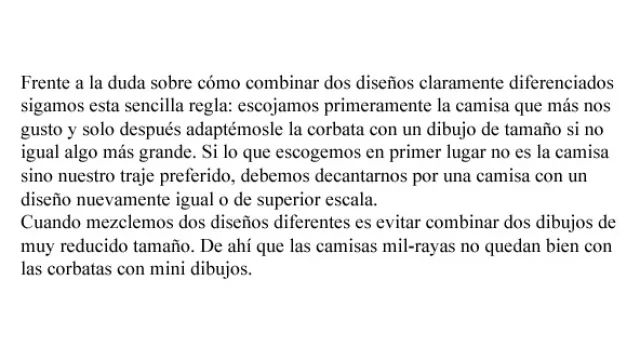 Regla básica frente a la duda.