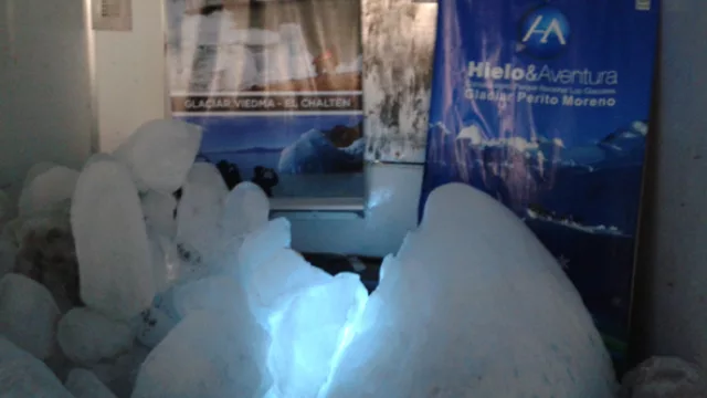 El camión repleto de hielo, listo para el trekking