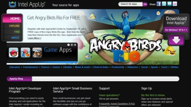 Más de 1 millón de descargas en el Intel AppUp Center