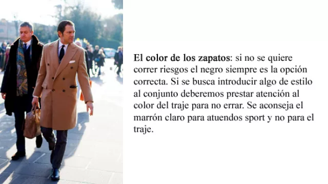 El color de los zapatos