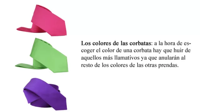El color de la corbata