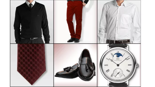 Look Dry Martini: Pantalón Ralph Lauren, Camisa Hugo BOSS, Corbata Gucci, Reloj IWC.