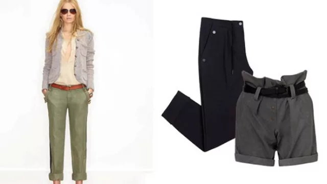 Remangados: Pantalones y short con dobladillo simulando a remangados.