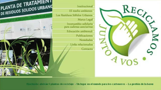 El Inti presentó “Reciclamos junto a Vos”, un sitio dedicado a la problemática de los RSU